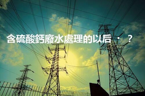 含硫酸鈣廢水處理的以后？揭秘行業(yè)領先技術！